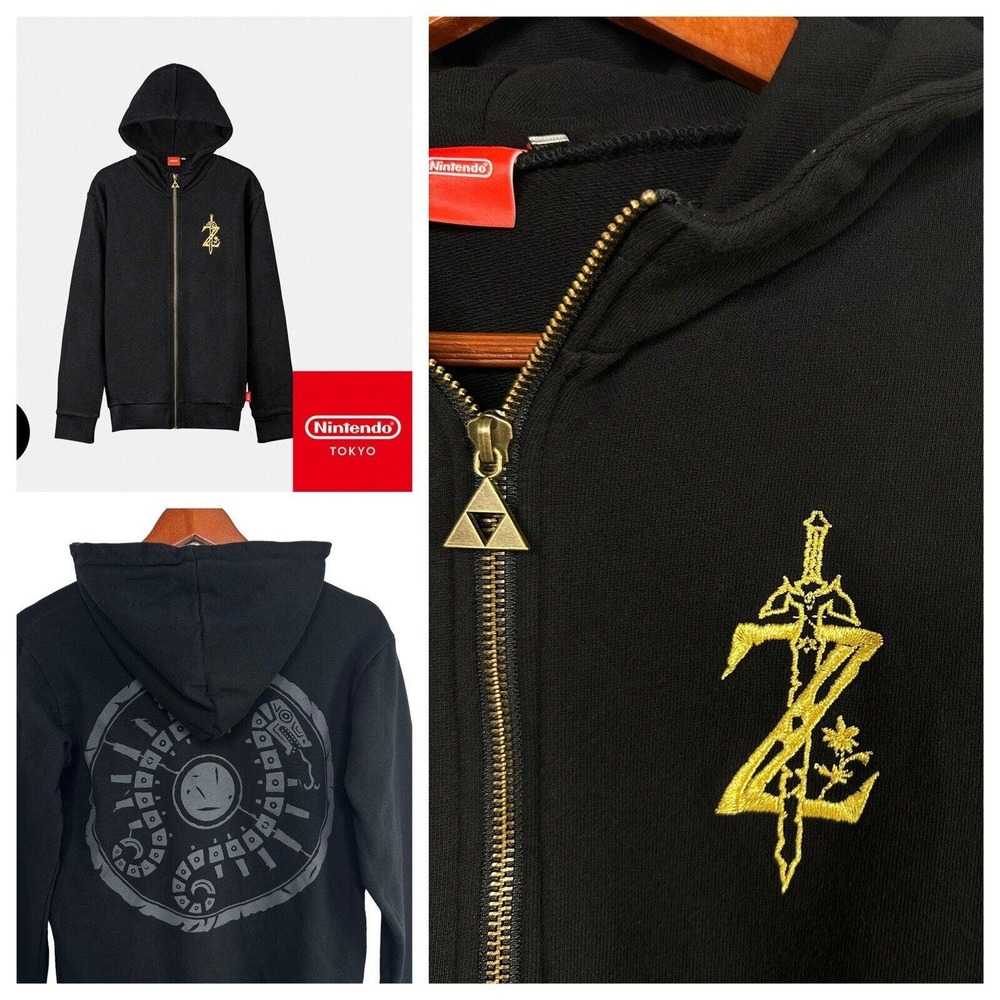 Nintendo Store TOKYO JAPAN Legend Of Zelda Limited Edition Black Hoodie Gamer
